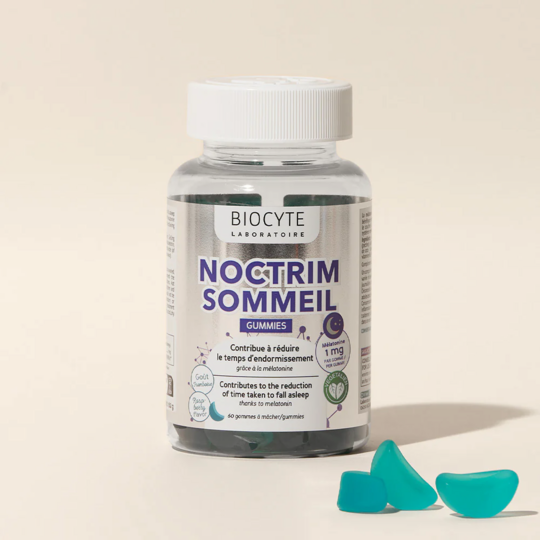 Biocyte  Noctrim Forte sommeil Mélatonine - 60 Gommes à mâcher goût Mûre