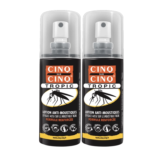 Cinq sur Cinq Tropic Spray Anti‑Moustiques Lot de 2 × 75 ml