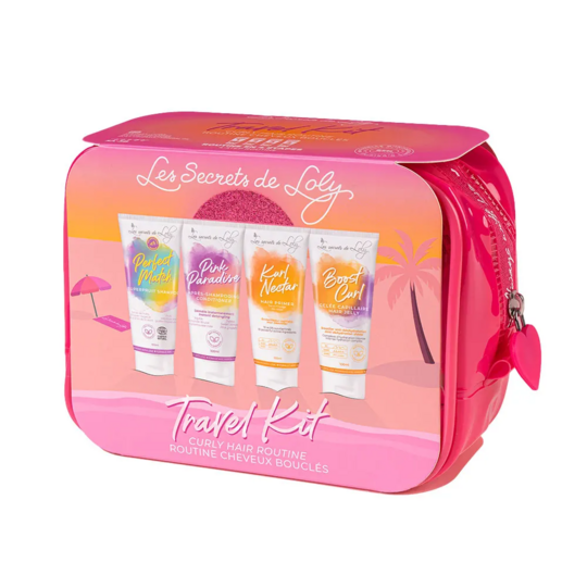 Les Secrets de Loly Trousse voyage cheveux bouclés 4x100 ml — routine complète boucles