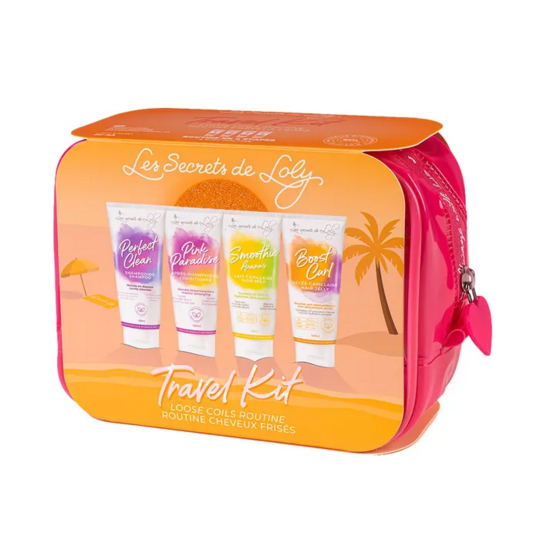 Les secrets de loly Trousse voyage cheveux frisés 4x100 ml — routine complète boucles