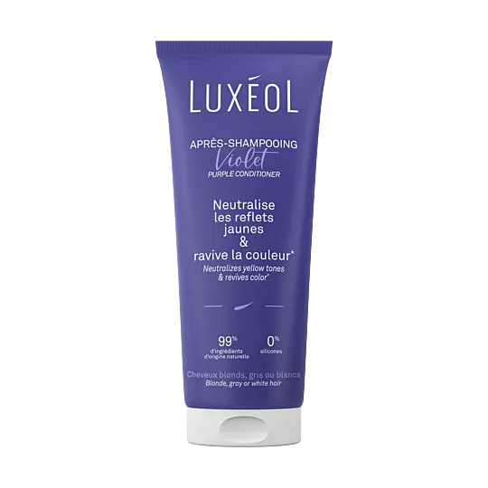 Luxéol Après-shampooing violet 200 ml — soin déjaunisseur protecteur