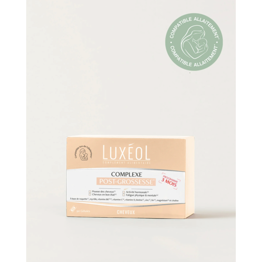 Luxéol Complexe Post-Grossesse 90 gélules – Soutien cheveux, énergie & équilibre hormonal