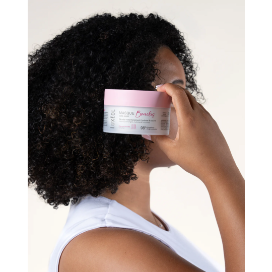 Luxéol Masque Boucles 200 ml – Soin capillaire définition & nutrition pour cheveux ondulés à bouclés