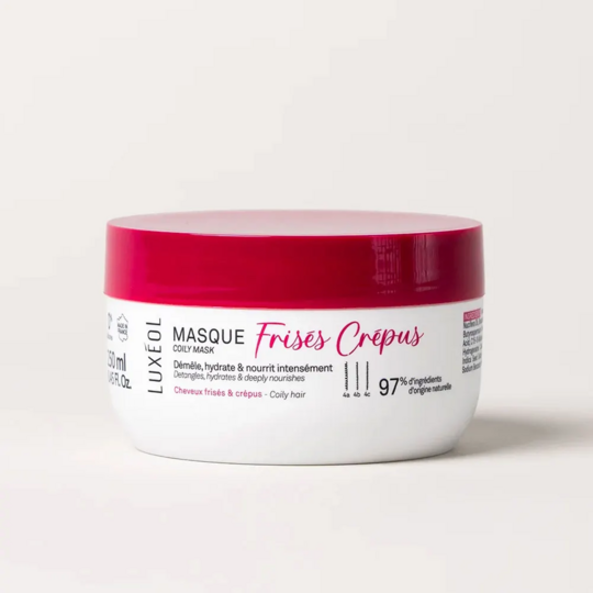 Luxeol Masque frisés et crépus 250 ml – soin nourrissant boucles