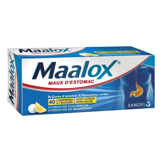 Maalox Maux d’Estomac Citron – Brûlures, remontées acides, inconfort gastrique