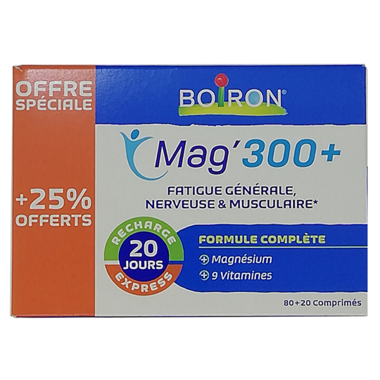 Mag 300 + - 80 + 20 comprimés offerts