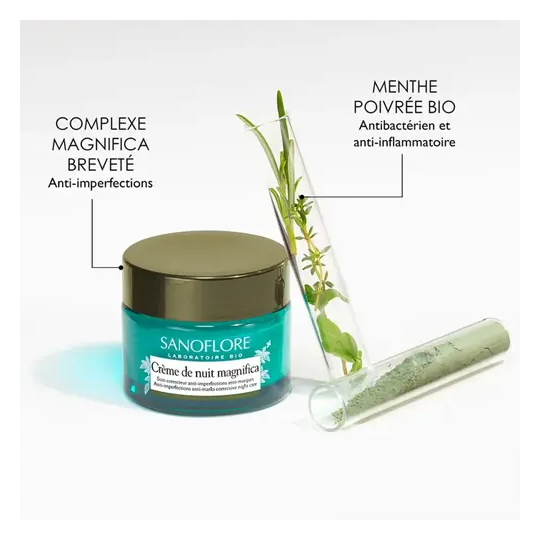 Sanoflore Crème de Nuit Magnifica Régulatrice Anti-Imperfections 50 ml