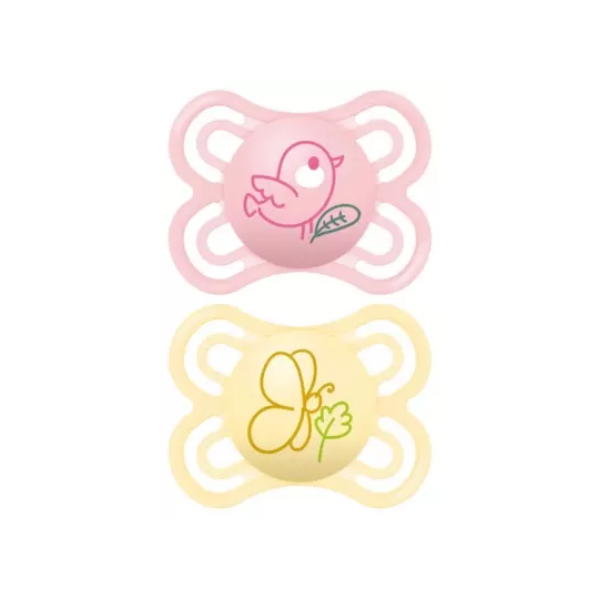 MAM  Sucettes Perfect 2-6 Mois x2 (Motifs et Coloris Aléatoires)