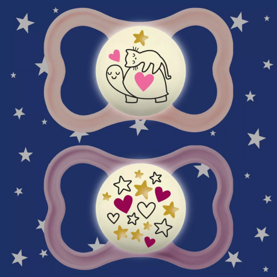 MAM Sucettes Suprême Nuit 6 Mois + (Motifs et Coloris Aléatoires)