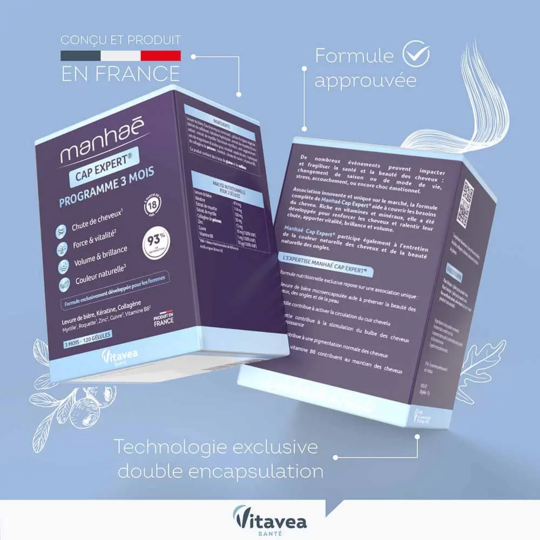 Manhaé Cap Expert Cheveux 120 gélules - Fortifiant & prévention de la chute capillaire