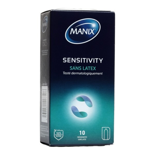 Manix Sensitivity – 10 préservatifs sans latex en polyisoprène