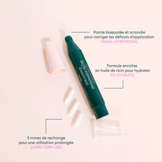 Manucurist Stylo correcteur dissolvant Green Flash avec 3 mines biseautées