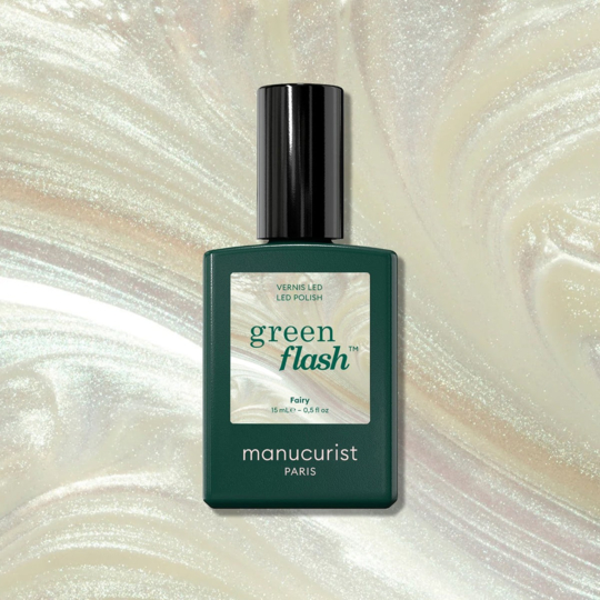 Manucurist Green Flash™ Fairy 15 ml – vernis semi-permanent blanc nacré holographique