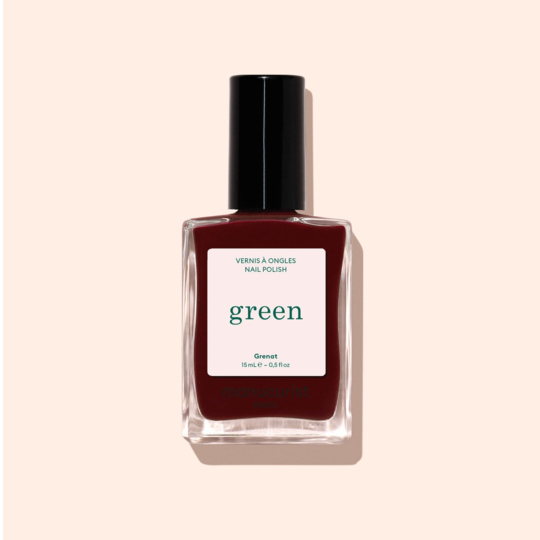 Manucurist Green™ Grenat 15 ml – vernis à ongles rouge maronné