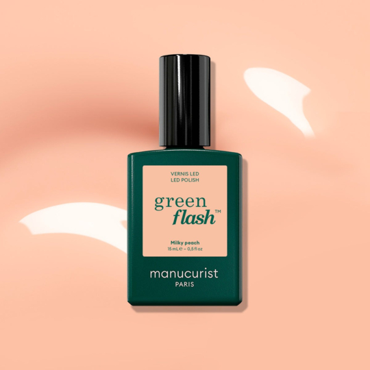Manucurist Green Flash™ Milky Peach 15 ml – vernis semi-permanent pêche laiteux