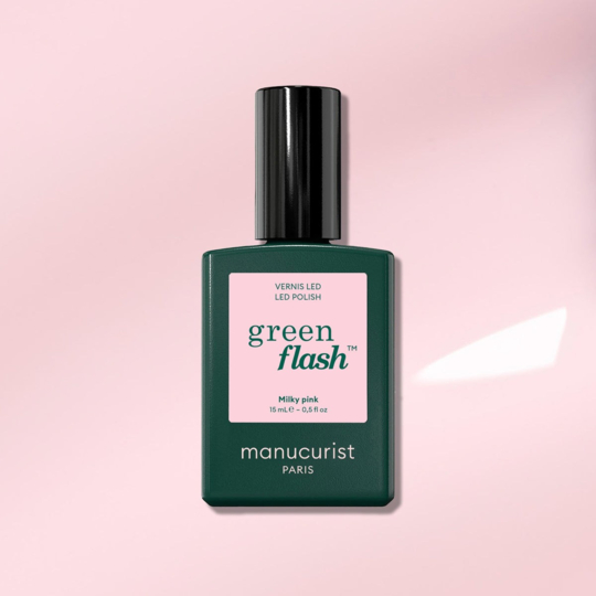 Manucurist Green Flash™ Milky Pink 15 ml – vernis semi-permanent baby rose laiteux