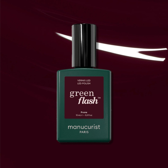 Manucurist Green Flash™ Prune 15 ml – vernis semi-permanent bordeaux lie de vin