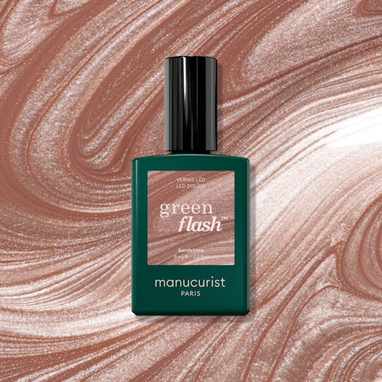 Manucurist Green Flash™ Sandstone 15 ml – vernis semi-permanent marron clair nacré