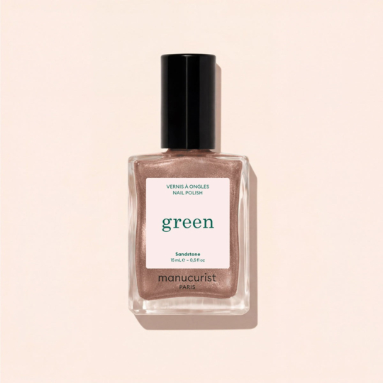 Manucurist Green™ Sandstone 15 ml – vernis à ongles marron clair nacré