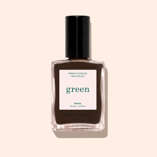 Manucurist Green™ Mocha 15 ml – vernis à ongles marron foncé aux sous-tons froids