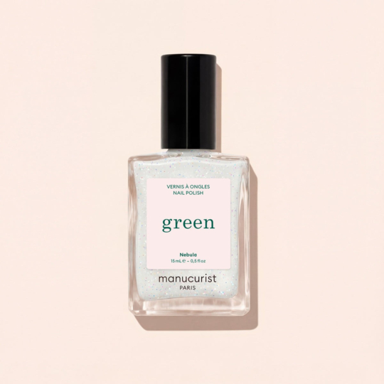 Manucurist Green™ Nebula 15 ml – vernis à ongles blanc laiteux holographique
