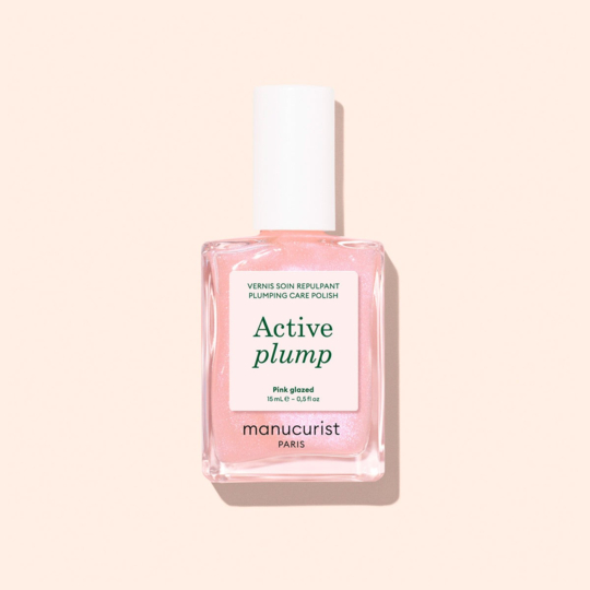 Manucurist Active™ Plump Pink Glazed 15 ml – vernis soin au collagène