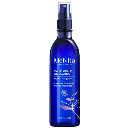Melvita eau florale de lavande officinale bio 200 ml — lotion tonique purifiante et rééquilibrante