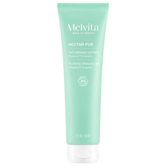 Melvita Nectar Pur gel nettoyant purifiant 150 ml — nettoyant visage bio peaux mixtes