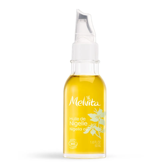 Melvita huile de nigelle purifiante bio 50 ml — soin assainissant et rééquilibrant peaux mixtes à grasses