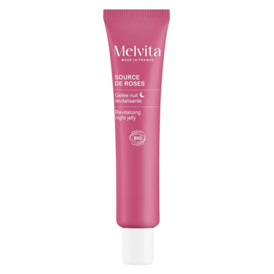 Melvita Source de Roses Gelée Nuit Revitalisante Bio 40 ml hydratation nuit peau déshydratée