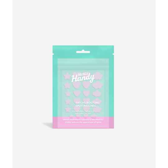 Merci Handy Patch boutons Purifie & Cicatrise 24 patchs étoiles, coeurs et nuages