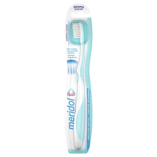 Meridol Protection gencives brosse à dents souple 1 pièce – brosse à dents soin gencives