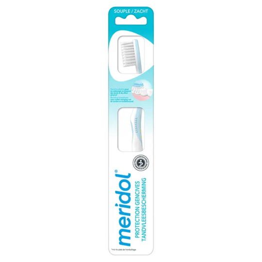 Meridol Protection gencives brosse à dents souple 1 pièce – brosse à dents soin gencives