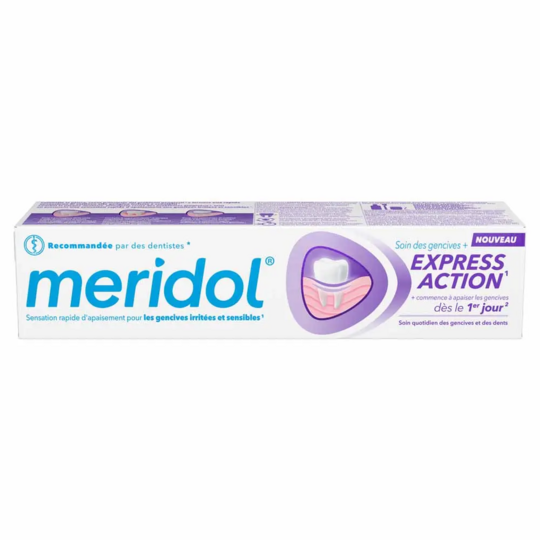 Meridol Express Action Dentifrice 75ml gencives sensibles saignements