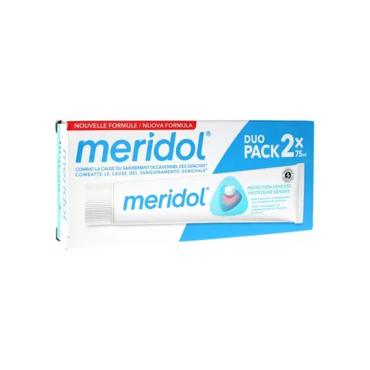Meridol protection gencives dentifrice 2 × 75 ml – dentifrice gencives sensibles