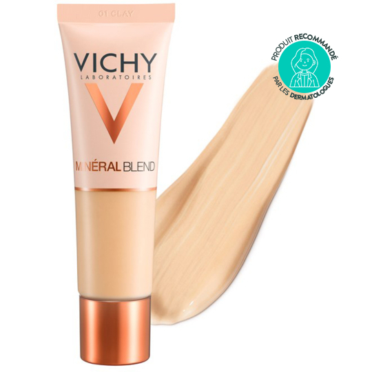 MINERAL BLEND - Fond de Teint Hydratant Tenue 16h - N°1 Clay