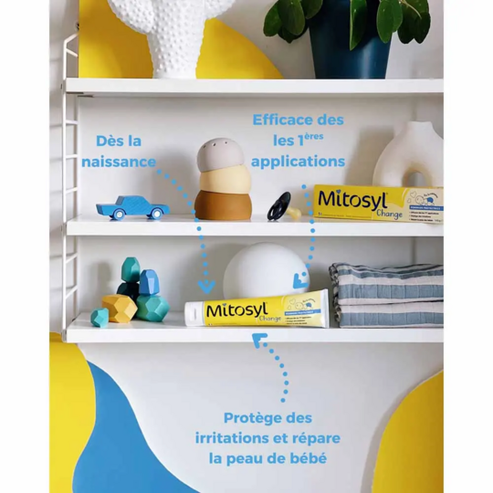 Mitosyl Change Pommade Protectrice Duo 2 x 145 g – Soin anti-rougeurs siège bébé, protection & réparation