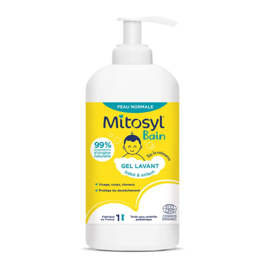Mitosyl Gel Lavant Peau Normale 490 ml – Nettoyage doux, hydratation & protection quotidienne bébé