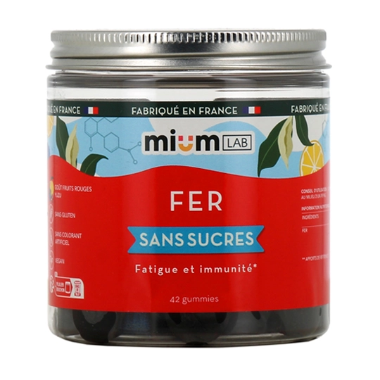 Fer sans sucres Fatigue et Immunité 42 gummies minéral essentiel & vitalité