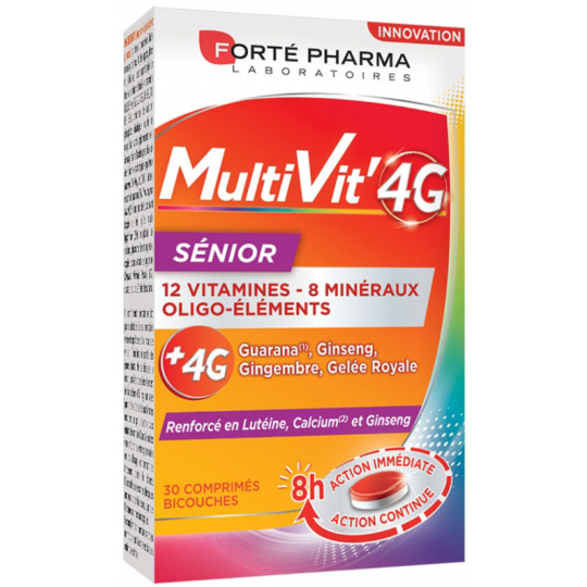 MULTIVIT'4G - Sénior - 30 comprimés Bi-couches 