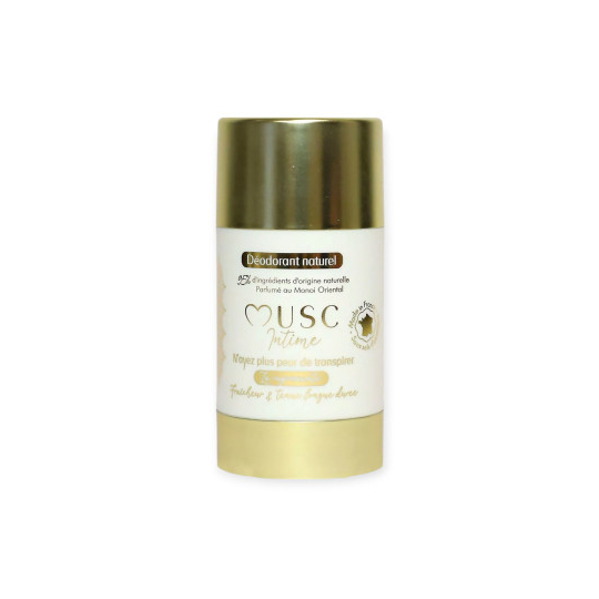 Musc Intime Déodorant naturel Monoï Oriental 50 g anti-odeur sans aluminium parfum solaire