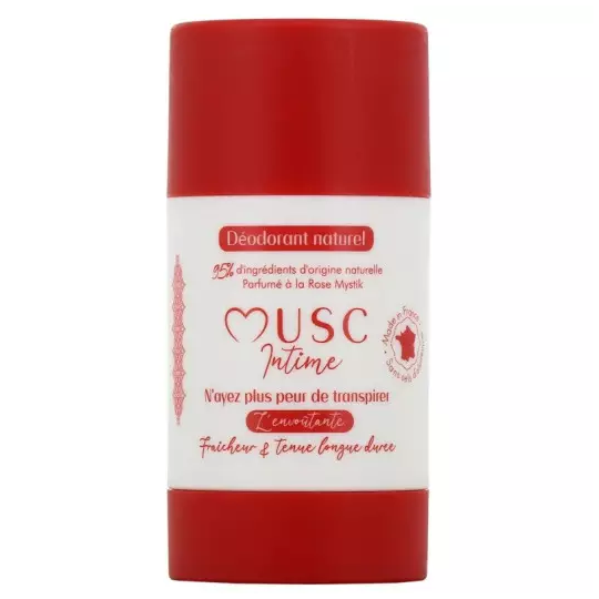 Musc Intime Déodorant naturel Rose Mystik 50 g anti-odeur sans aluminium parfum floral