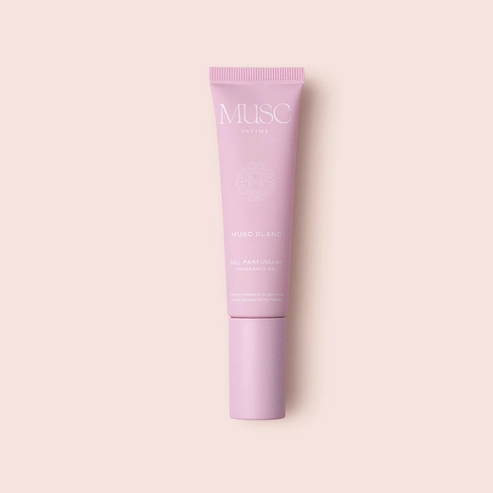Musc Intime Gel parfumant Musc Blanc – musc blanc, ylang-ylang et fleur de coton, 30 ml