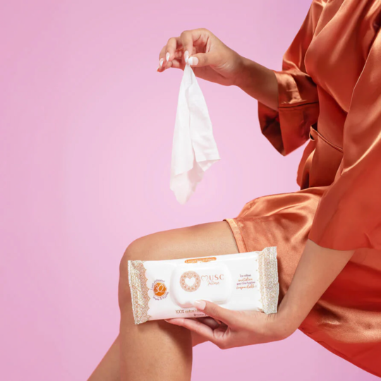 Musc Intime Lingettes intimes Amber Flower x30 hygiène intime parfumée et fraîcheur durable