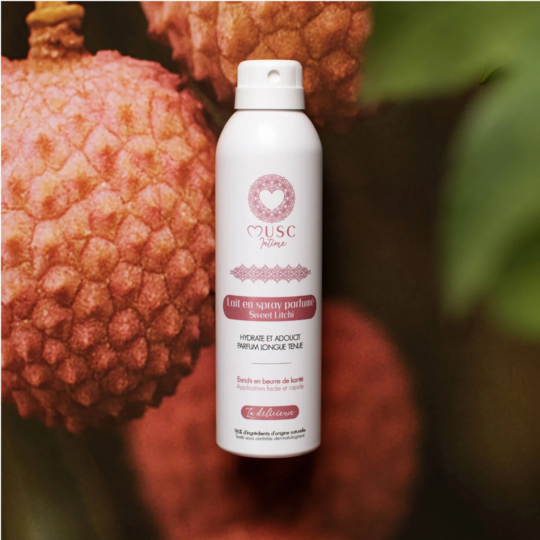 Musc Intime Lait en Spray Sweet Litchi 200 ml – Lait corps hydratant parfumé
