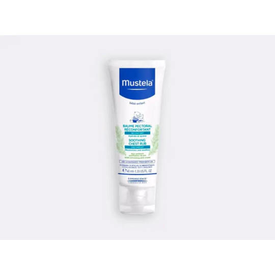 Mustela baume pectoral réconfortant 40 ml – soin apaisant massage bébé