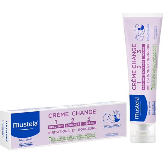 Mustela Bébé crème change 123 100 ml — soin érythème fessier nourrisson