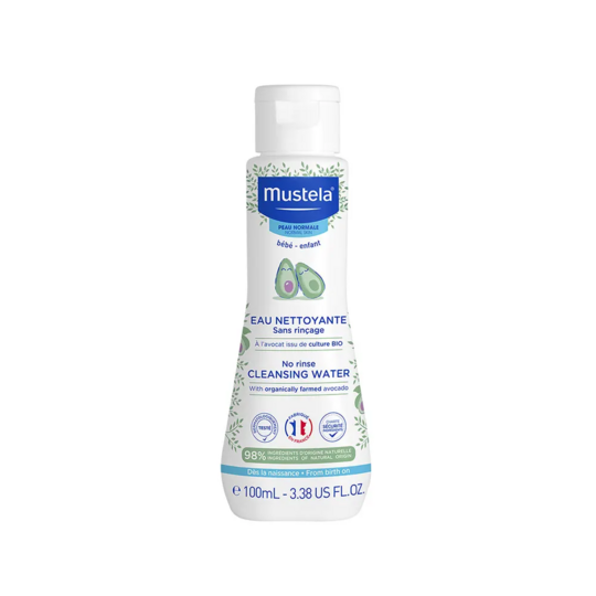 Mustela Eau nettoyante 100 ml – eau micellaire bébé sans rinçage