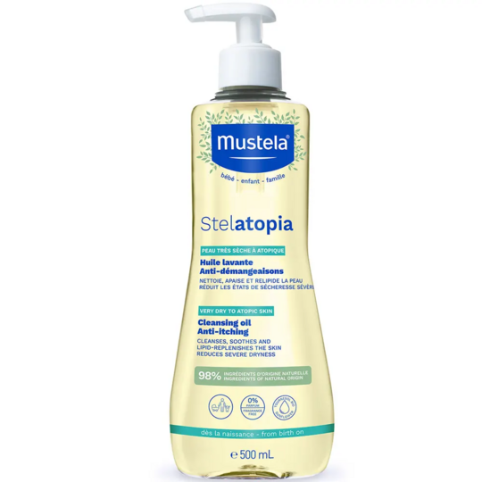 Mustela Huile lavante Stelatopia au Tournesol BIO 500 mL