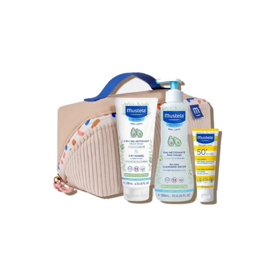Mustela Vanity bébé vacances – kit voyage hygiène et protection solaire